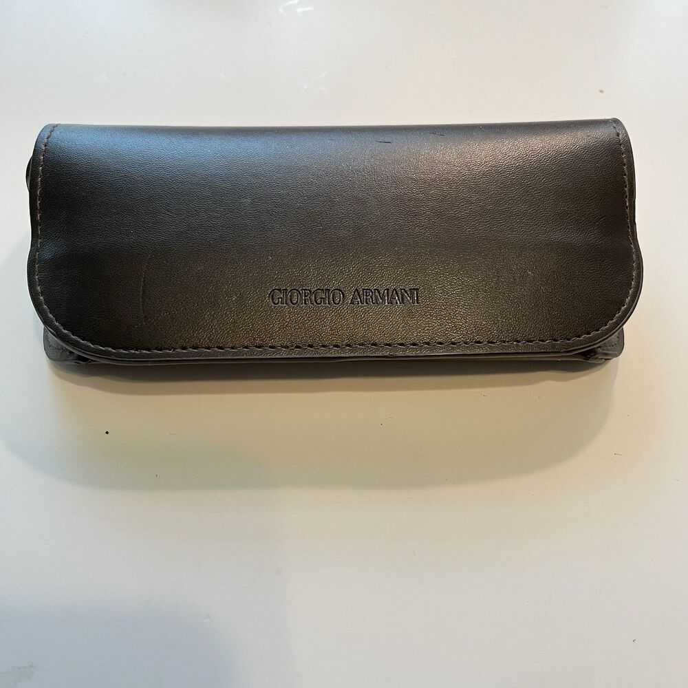 Vintage Giorgio Armani Glasses Case Brown READ